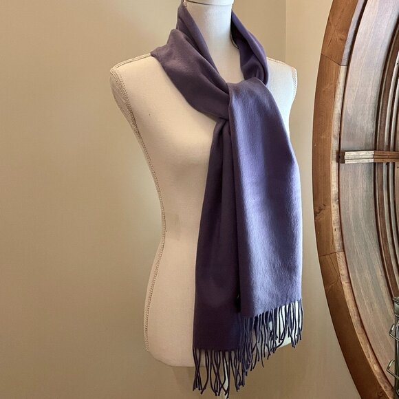 Lavender/Purple 100% Cashmere Scarf, Made in England - Picture 1 of 6